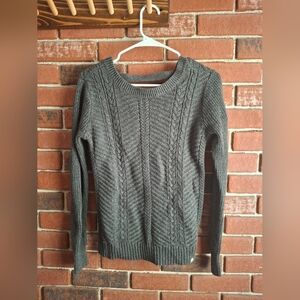 Abercrombie & Fitch Charcoal Cable Knit Sweater